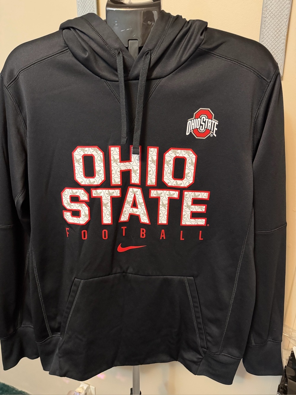 Nike Therma-FIT Ohio State Buckeyes Football Performance Hoodie - Black - Size M